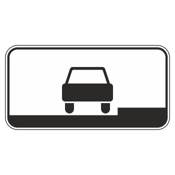 Дорожный знак 8.6.1 «Способ постановки транспортного средства на стоянку» (металл 0,8 мм, II типоразмер: 350х700 мм, С/О пленка: тип Б высокоинтенсивная)